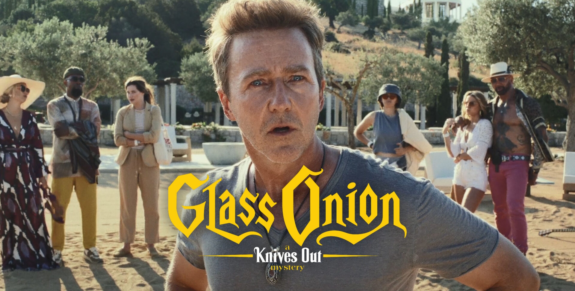glass onion movie teaser banner