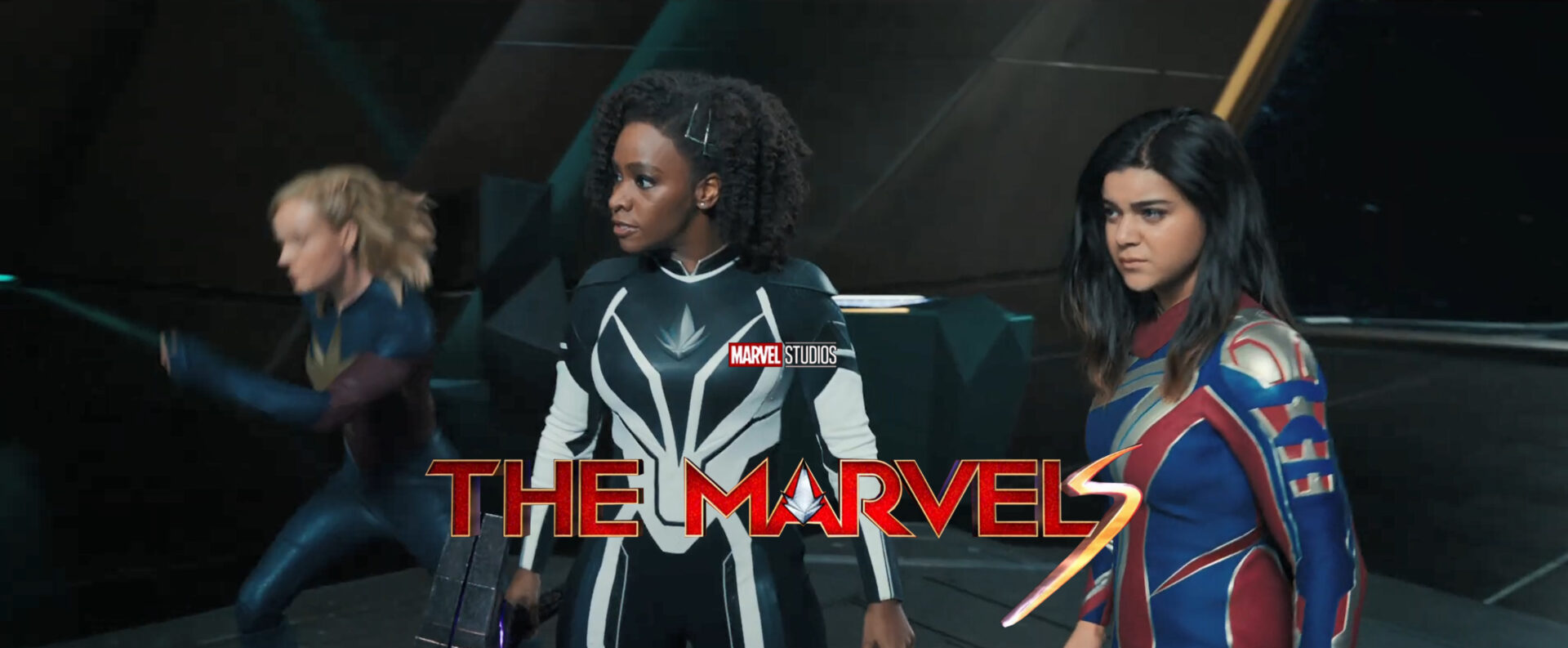 The Marvels theatrical trailer banner