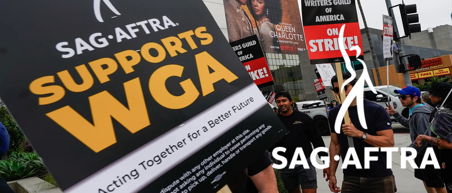 sag waga strike 2023 banner