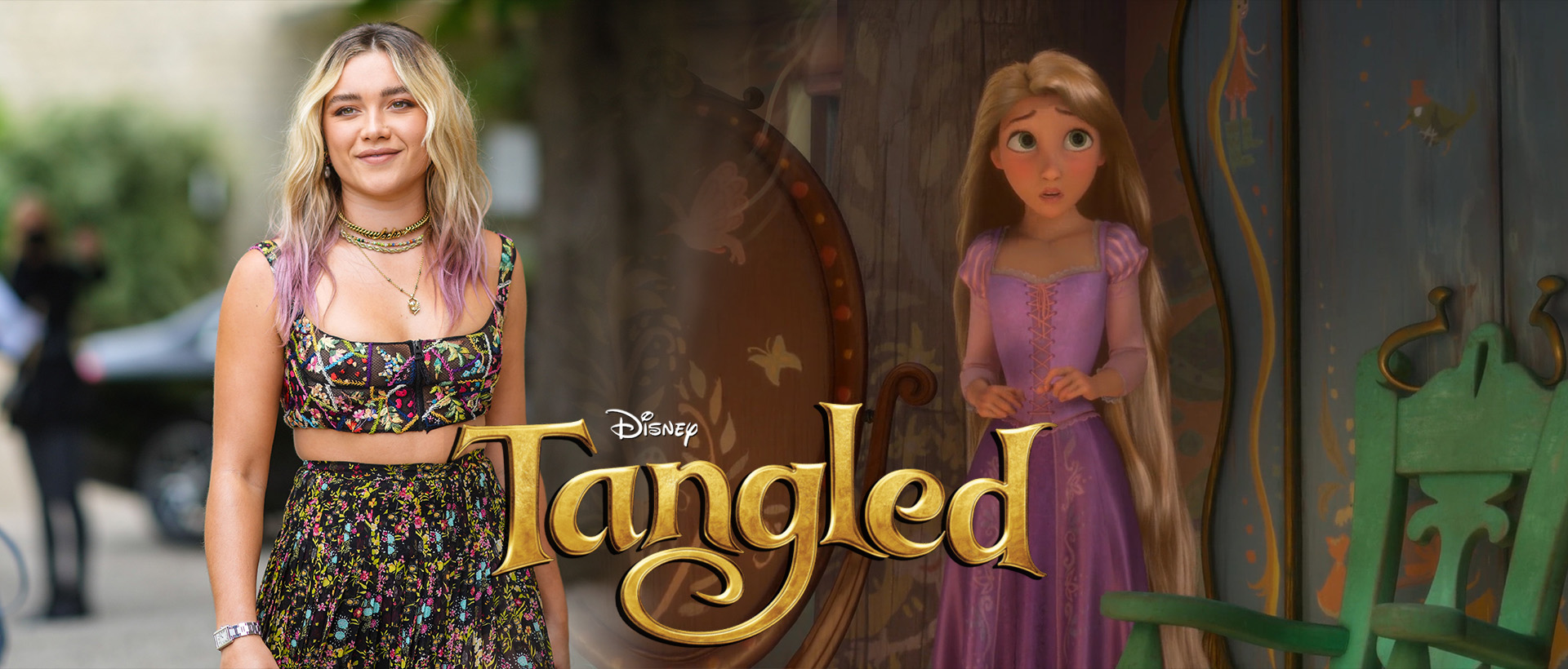 florence pugh disney tangled banner