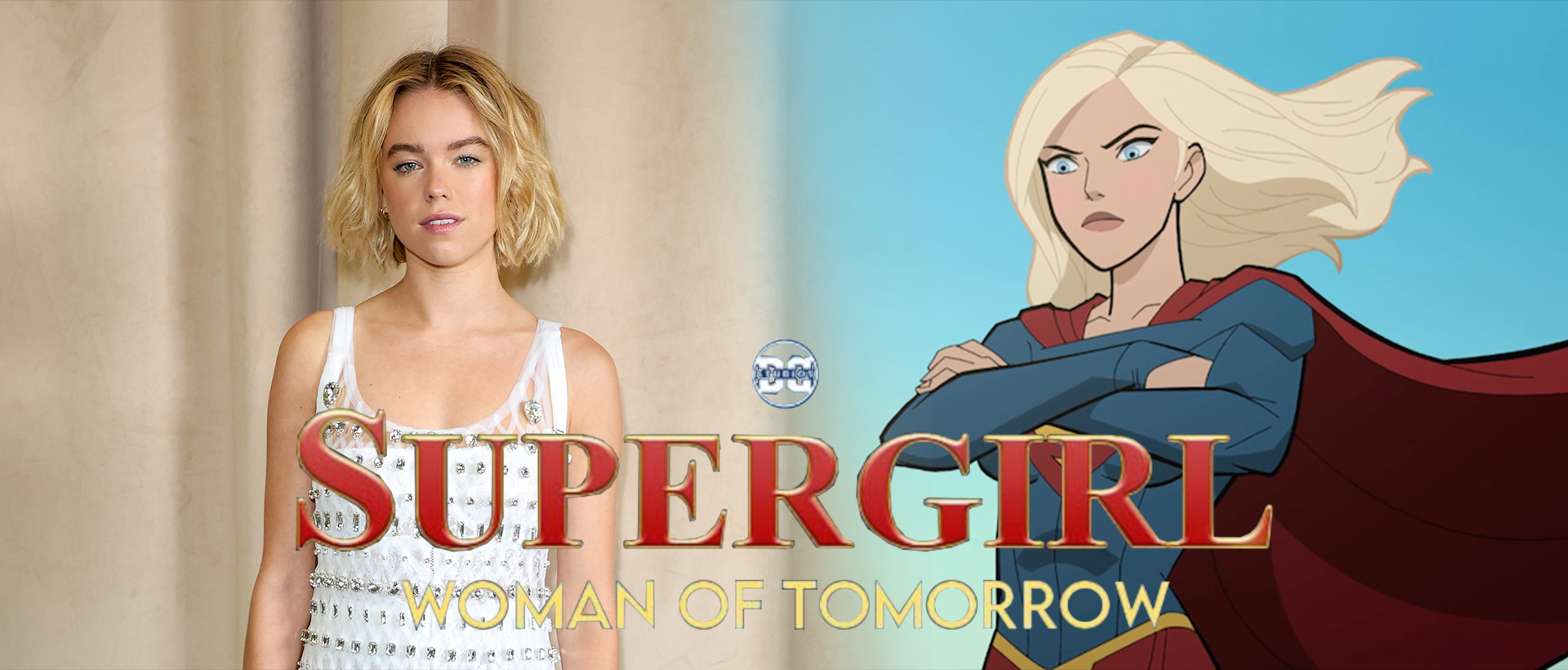 Milly Alcock supergirl woman of tomorrow banner