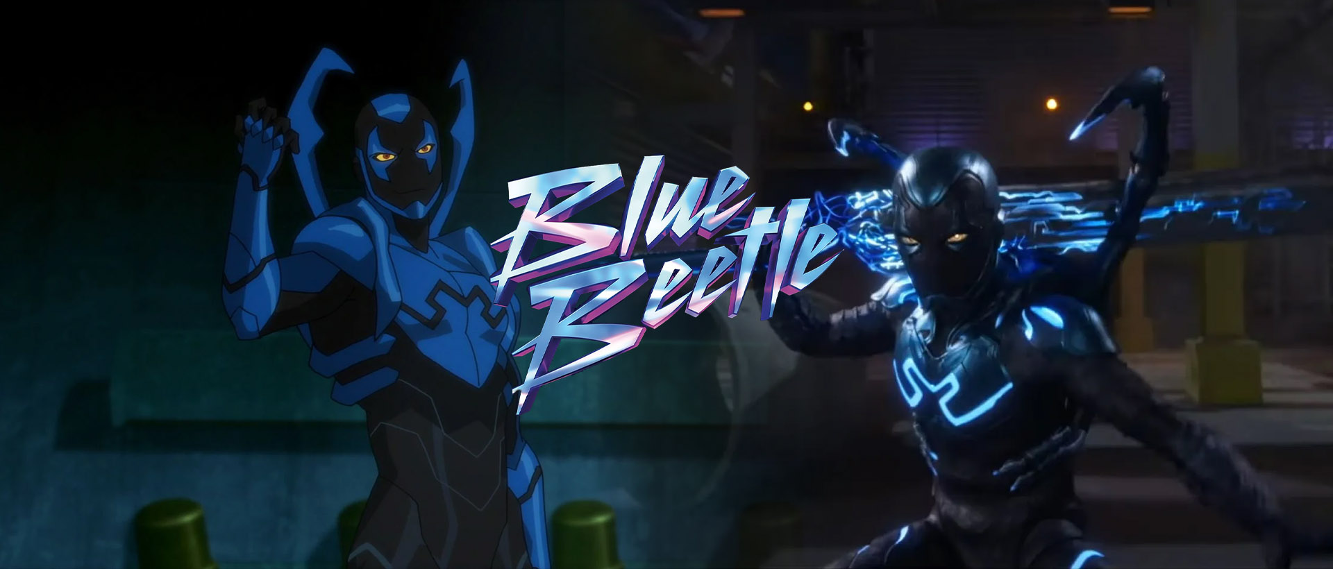 blue beetle aniamted series dc studios banner