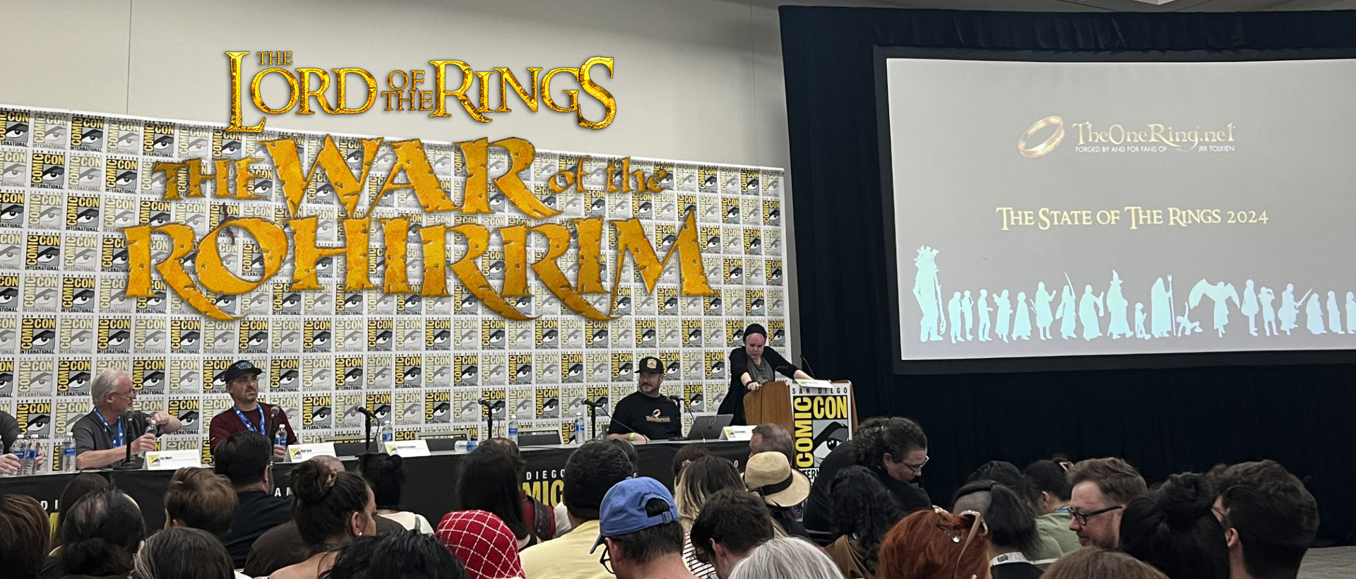 sdcc24 lotr war of the rohirrim panel banner