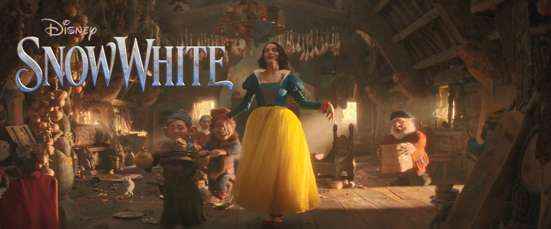 snow white 2025 teaser trailer banner