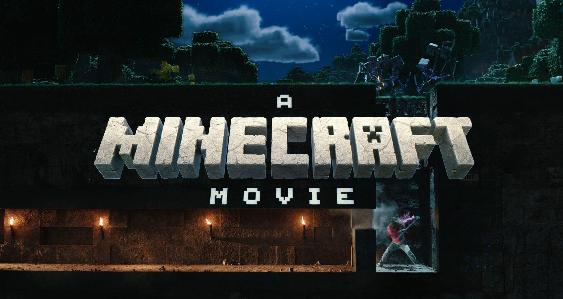 minecraft movie theatrical trailer banner