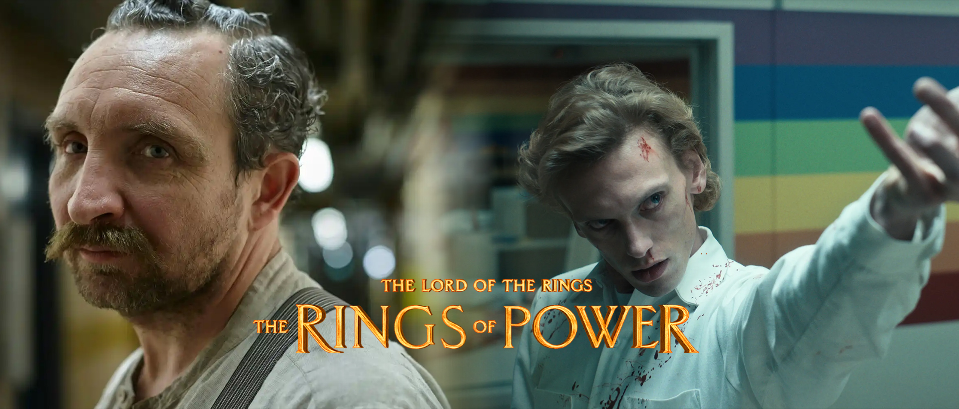 jamie campbell bower eddie marsan rings of power banner