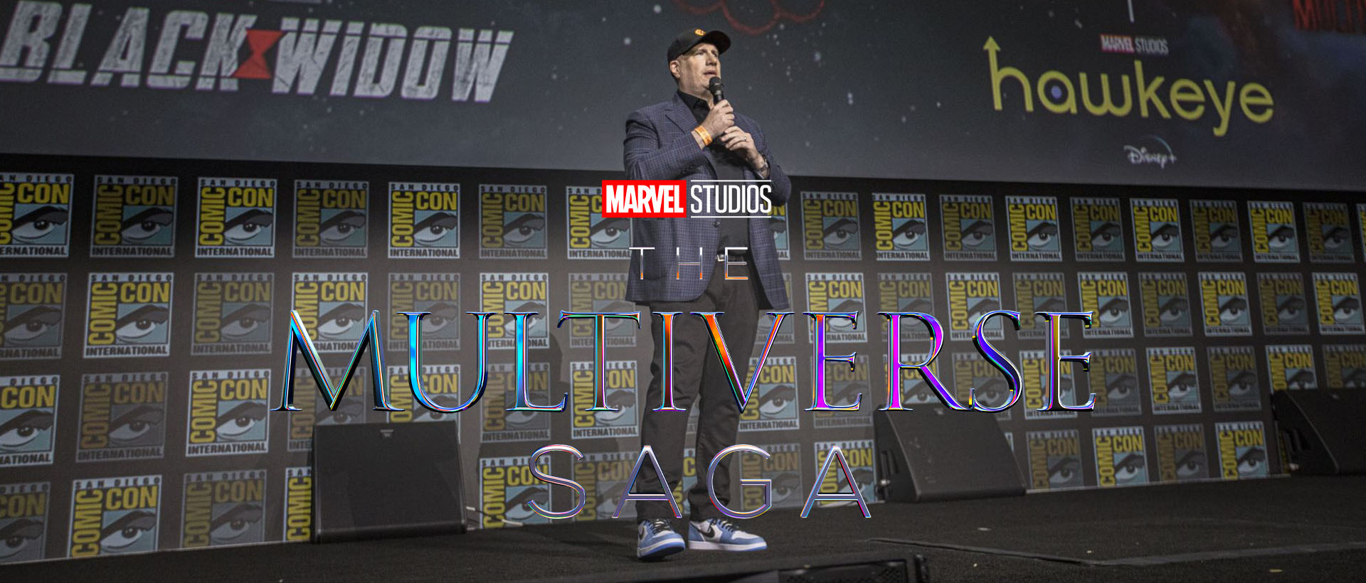 marvel studios kevin feige sdcc multiverse saga banner