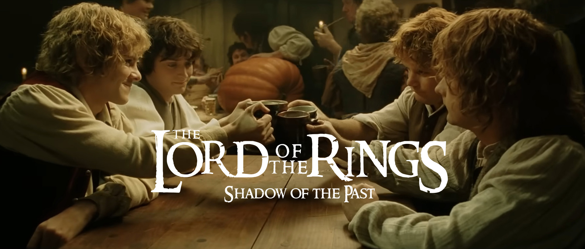 lord of the rings shadow of the past hobbits banner