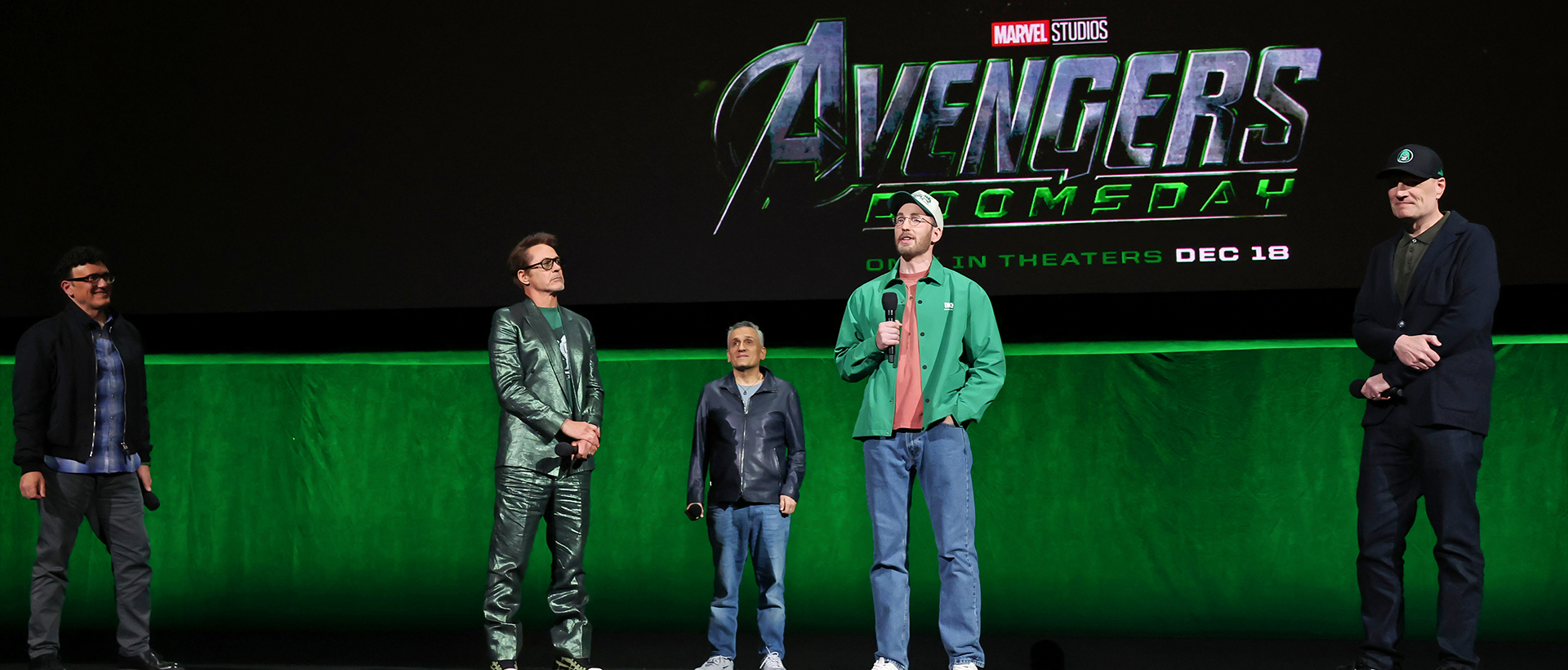 cinemacon2026 chris evans rdj kevin feige the rusoo bros avengers doomsday panel