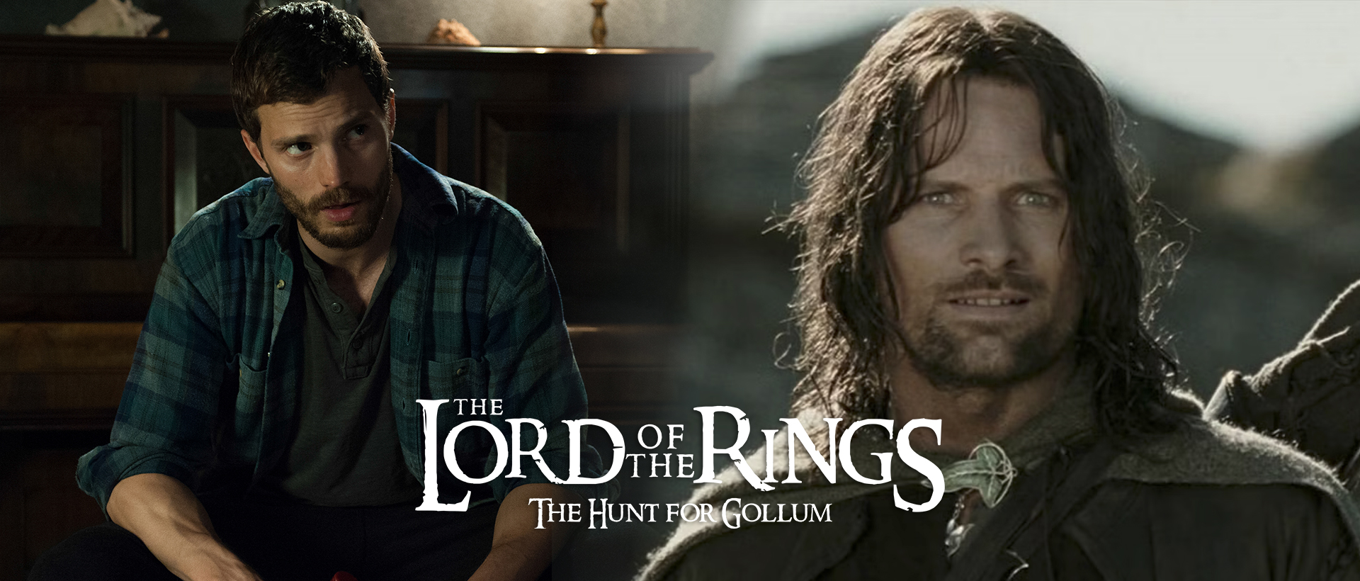 jamie dornan strider the hunt for gollum banner