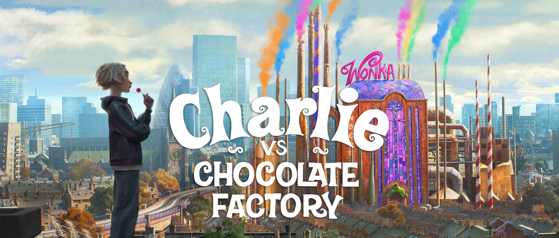 charlie vs the chocolate factory animated cast banner